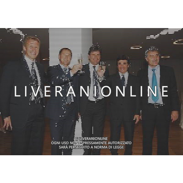 MILANO 21/5/2007 VIA PIRANESI, 14 FESTA DI COMPLEANNO DI URBANO CAIRO NELLA FOTO SILVANO BENEDETTI, GIOVANNI DE BIASI, ANTONIO COMI, URBANO CAIRO E CLAUDIO SALA FOTO MARIO ROMANO/AG ALDO LIVERANI