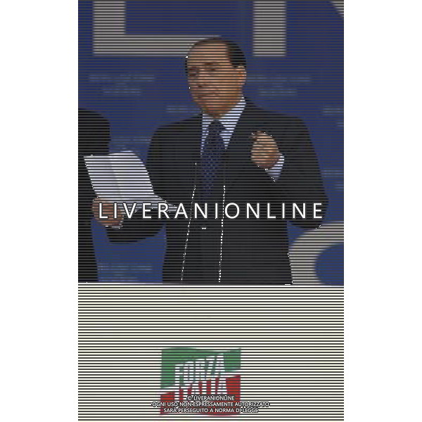 PIACENZA 21-05-2007 PIAZZA CAVALLI, INTERVENTO DI SILVIO BERLUSCONI, A FAVORE DEL CANDIDATO DI FORZA ITALIA PER LE COMUNALI DI PIACENZA. NELLA FOTO : SILVIO BERLUSCONI. PH TACCA/AGENZIA ALDO LIVERANI