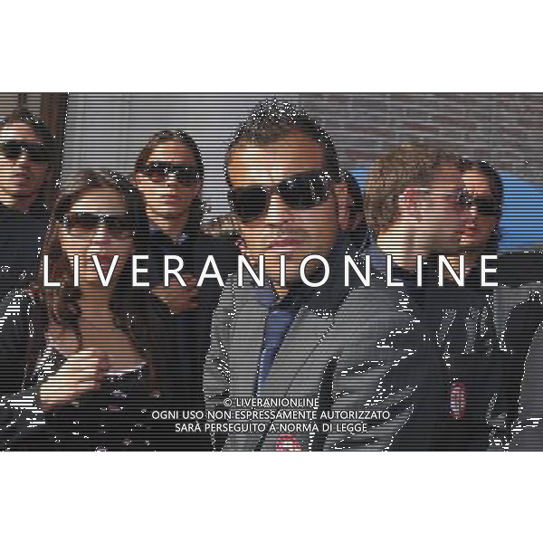 Funerali di Vincenzo Bellavista Presidente Rimini Calcio 23.05.2007 Nella Foto:Adrian Ricchiuti con la moglie /Ag. Aldo Liverani