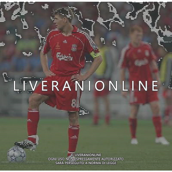Milan - Liverpool finale Champions League Stadio Olimpico di Atene 23/05/2007 nella foto la delsuione di Gerrard dopo il gol subito ph andry/Ag. Aldo Liverani