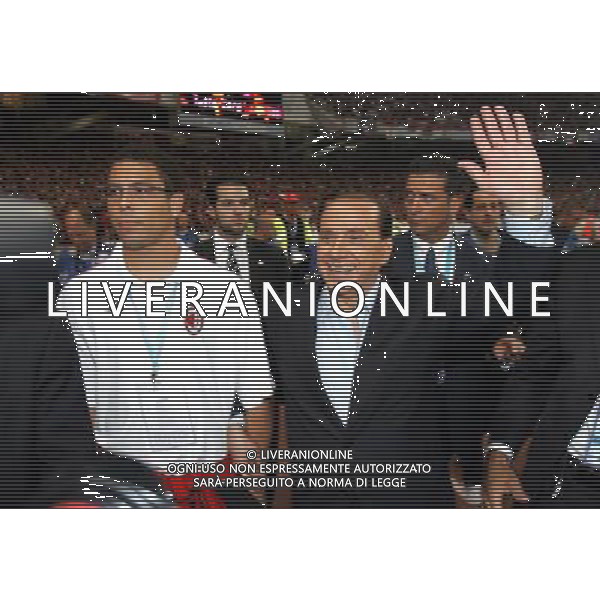 Milan - Liverpool finale Champions League Stadio Olimpico di Atene 23/05/2007 nella foto Silvio Berlusconi con Ronaldo ph Luzzani/Ag. Aldo Liverani