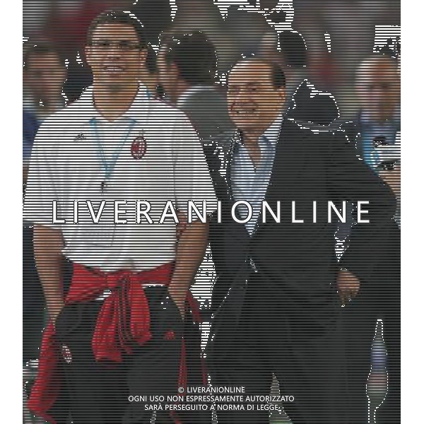 Milan - Liverpool finale Champions League Stadio Olimpico di Atene 23/05/2007 nella foto Silvio Berlusconi con Ronaldo ph andry/Ag. Aldo Liverani