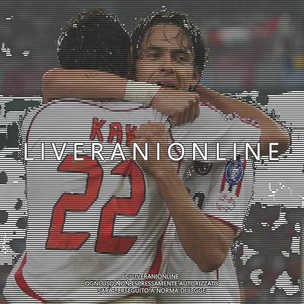 Milan - Liverpool finale Champions League Stadio Olimpico di Atene 23/05/2007 nella foto esultanza dopo il secondo gol di filippo inzaghi del 2-0 con kaka\' ph andry/Ag. Aldo Liverani