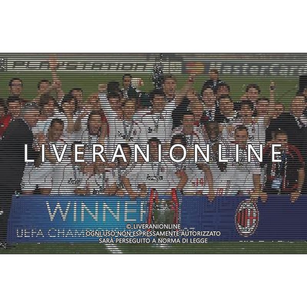 ATENE FINALE DI CHAMPIONS LEAGUE MILAN -LIVERPOOL 23/05/2007 NELLA FOTO IL MILAN VINCE LA SUA SETTIMA COPPA DEI CAMPIONI FOTO LUZZANI-AG ALDO LIVERANI
