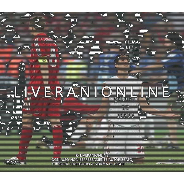 Milan - Liverpool finale Champions League Stadio Olimpico di Atene 23/05/2007 nella foto l\'esultanza di kaka a fine gara che mostra la maglietta ph andry/Ag. Aldo Liverani
