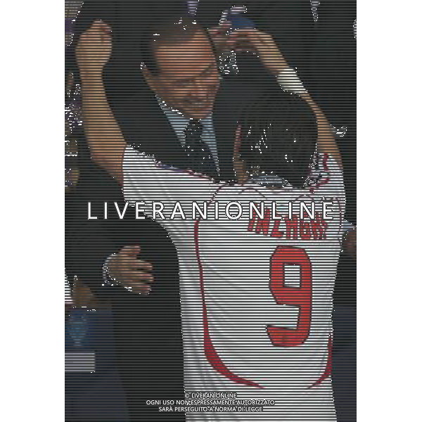 Milan - Liverpool finale Champions League Stadio Olimpico di Atene 23/05/2007 nella foto Silvio Berlusconi con filippo inzaghi ph andry/Ag. Aldo Liverani