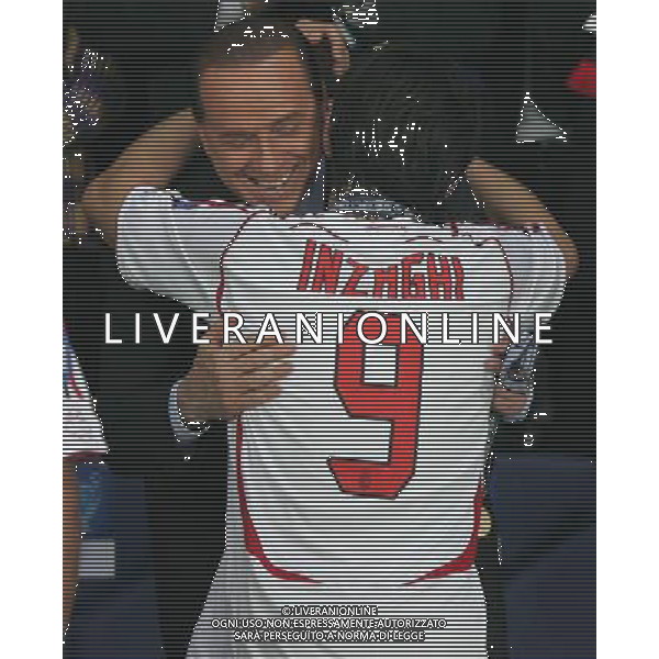 Milan - Liverpool finale Champions League Stadio Olimpico di Atene 23/05/2007 nella foto Silvio Berlusconi con filippo inzaghi ph andry/Ag. Aldo Liverani