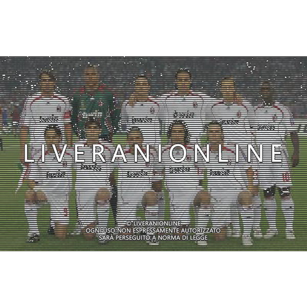 Milan - Liverpool finale Champions League Stadio Olimpico di Atene 23/05/2007 nella foto la formazione del Milan Campione ph luzzani/Ag. Aldo Liverani