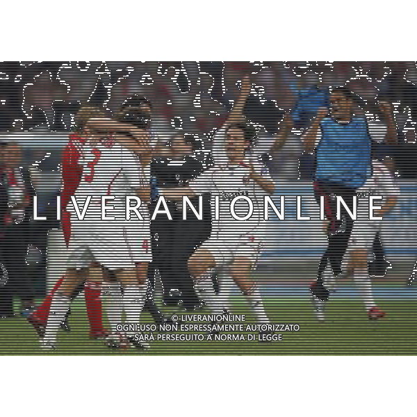 ATENE 23/05/2007 MILAN LIVERPOOL FINALE DI CHAMPIONS LEAGUE NELLA FOTO ABBRACCI MILANABBRACCI MILAN FOTO LUZZANI MARCO