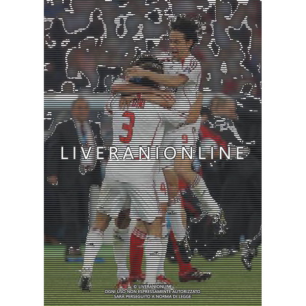 ATENE 23/05/2007 MILAN LIVERPOOL FINALE DI CHAMPIONS LEAGUE NELLA FOTO ABBRACCI MILAN FOTO LUZZANI MARCO