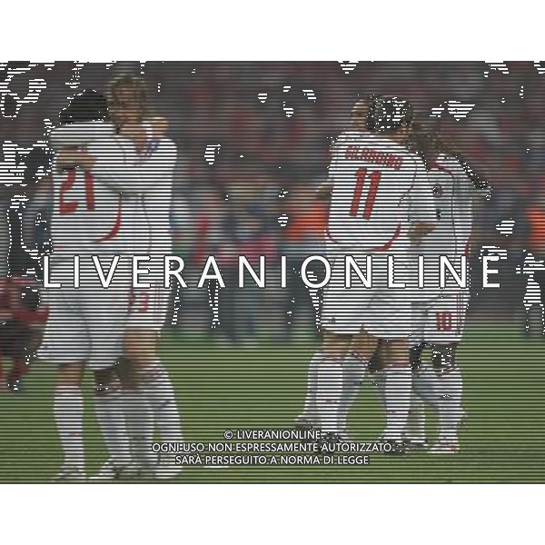 ATENE 23/05/2007 MILAN LIVERPOOL FINALE DI CHAMPIONS LEAGUE NELLA FOTO ABBRACCI MILAN FOTO LUZZANI MARCO