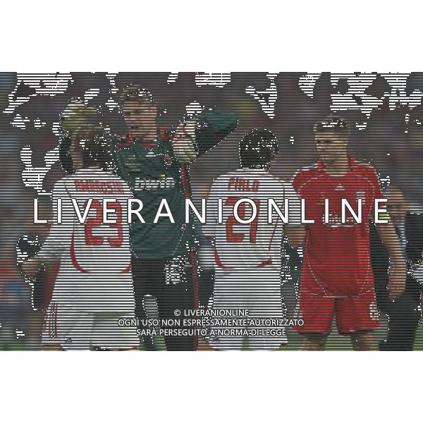 ATENE 23/05/2007 MILAN LIVERPOOL FINALE DI CHAMPIONS LEAGUE NELLA FOTO KALAC-AMBROSINI-PIRLO-GERRARD FOTO LUZZANI MARCO
