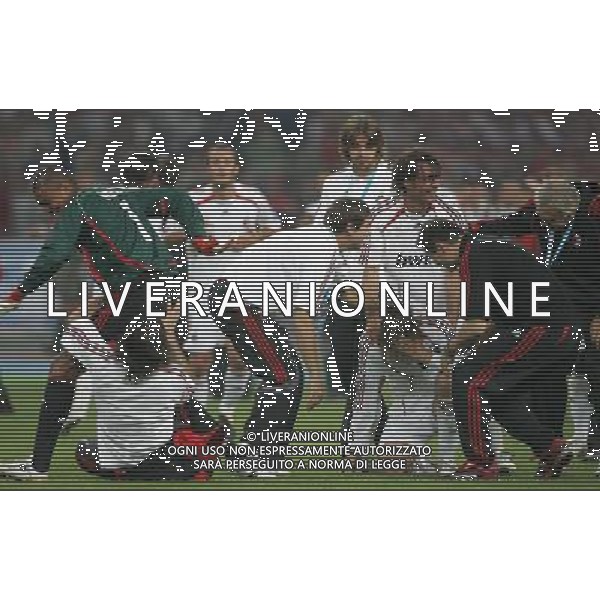 ATENE 23/05/2007 MILAN LIVERPOOL FINALE DI CHAMPIONS LEAGUE NELLA FOTO ESULTANZA MILAN FOTO LUZZANI MARCO