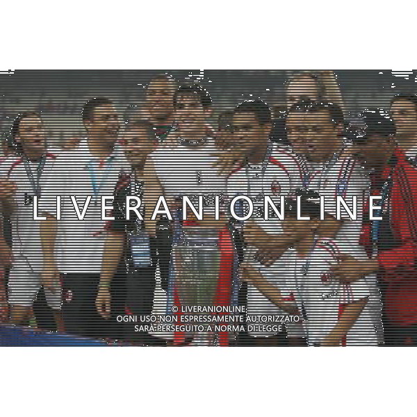 ATENE 23/05/2007 MILAN LIVERPOOL FINALE DI CHAMPIONS LEAGUE NELLA FOTO IL MILAN VINCE LA COPPA DEI CAMPIONI FOTO LUZZANI MARCO