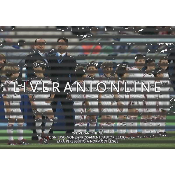 ATENE 23/05/2007 MILAN LIVERPOOL FINALE DI CHAMPIONS LEAGUE NELLA FOTO SILVIO BERLUSCONI COL FIGLIO PIERSILVIO FOTO LUZZANI MARCO