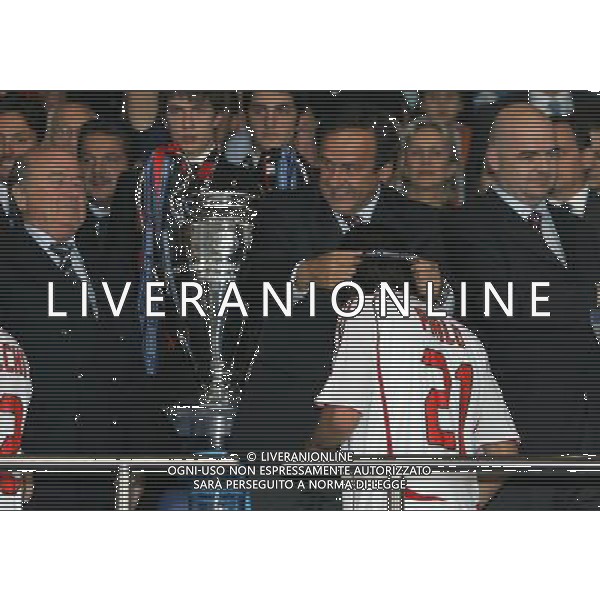 ATENE 23/05/2007 MILAN LIVERPOOL FINALE DI CHAMPIONS LEAGUE NELLA FOTO ANDREA PIRLO-MICHEL PLATINI FOTO LUZZANI MARCO