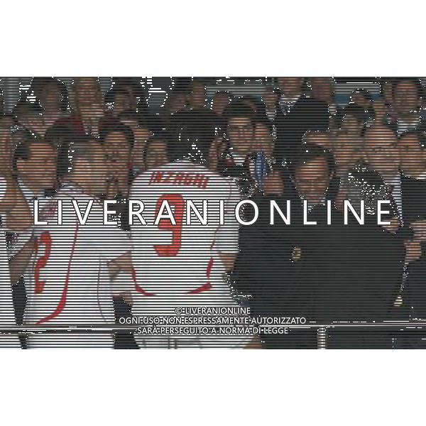 ATENE 23/05/2007 MILAN LIVERPOOL FINALE DI CHAMPIONS LEAGUE NELLA FOTO MICHEL PLATINI-CARLO ANCELOTTI FOTO LUZZANI MARCO