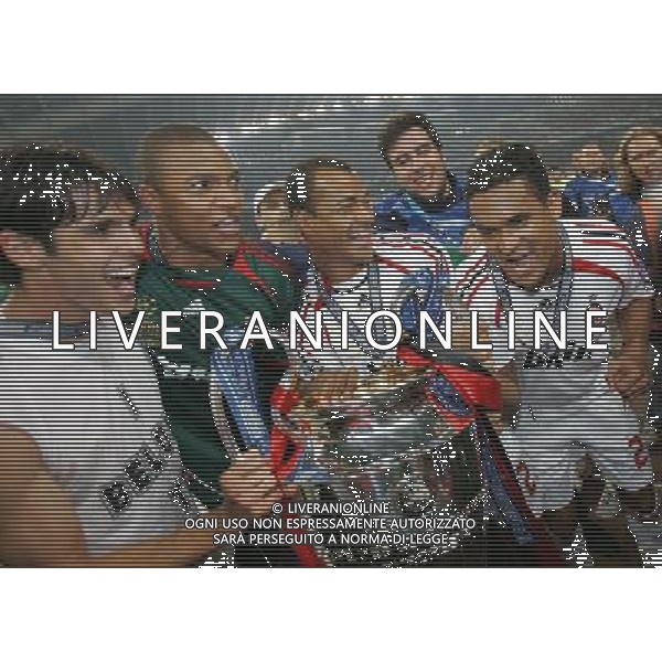 ATENE 23/05/2007 MILAN LIVERPOOL FINALE DI CHAMPIONS LEAGUE NELLA FOTO KAKA-DIDA-CAFU-SERGINHO FOTO LUZZANI MARCO