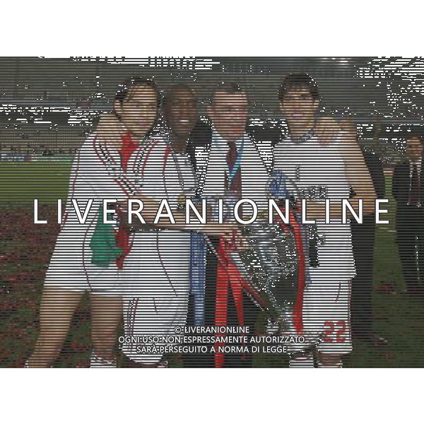 ATENE 23/05/2007 MILAN LIVERPOOL FINALE DI CHAMPIONS LEAGUE NELLA FOTO INZAGHI FILIPPO-CLARENCE SEEDORF-KAKA FOTO LUZZANI MARCO