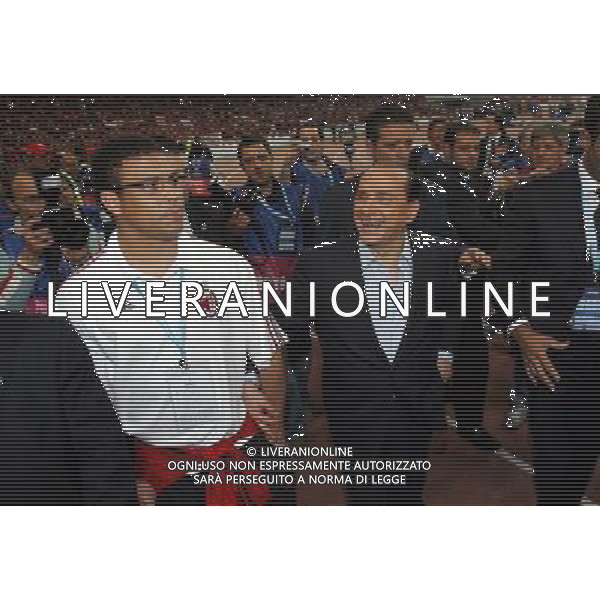 ATENE 23/05/2007 MILAN LIVERPOOL FINALE DI CHAMPIONS LEAGUE NELLA FOTO SILVIO BERLUSCONI-RONALDO FOTO LUZZANI MARCO