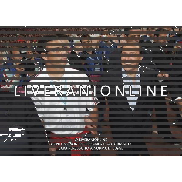 ATENE 23/05/2007 MILAN LIVERPOOL FINALE DI CHAMPIONS LEAGUE NELLA FOTO SILVIO BERLUSCONI-RONALDO FOTO LUZZANI MARCO