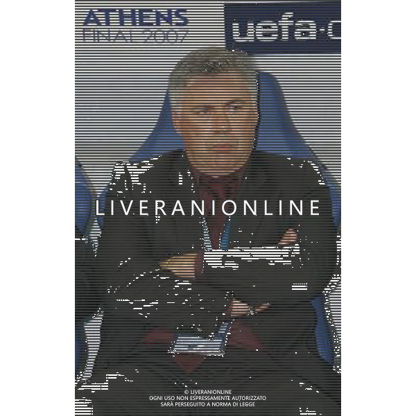 ATENE 23/05/2007 MILAN LIVERPOOL FINALE DI CHAMPIONS LEAGUE NELLA FOTO CARLO ANCELOTTI FOTO LUZZANI MARCO