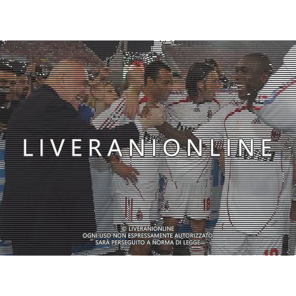 ATENE 23/05/2007 MILAN LIVERPOOL FINALE DI CHAMPIONS LEAGUE NELLA FOTO ADRIANO GALLIANI CON CLARENCE SEEDORF FOTO LUZZANI MARCO