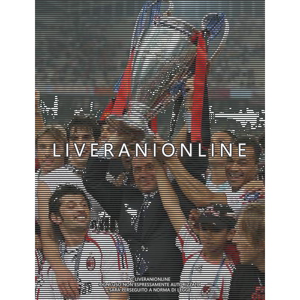 Atene 23 maggio 2007 AC Milan - Liverpool Fc finale champions league nella foto: Berlusconi Silvio con la coppa dei campioni foto Andry / Ag. Aldo Liverani