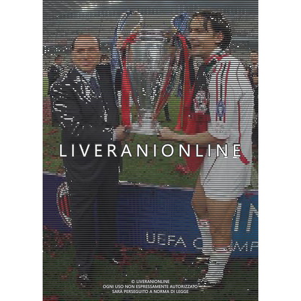 Atene 23 maggio 2007 AC Milan - Liverpool Fc finale champions league nella foto: Berlusconi Silvio e Inzaghi Filippo foto Andry / Ag. Aldo Liverani