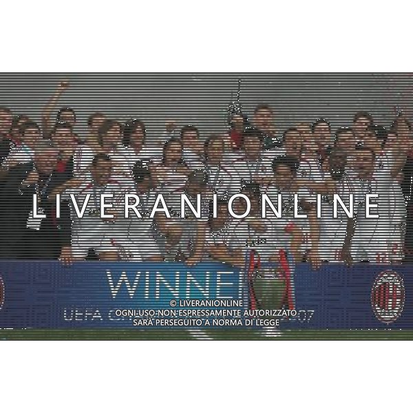 Atene 23 maggio 2007 AC Milan - Liverpool Fc finale champions league nella foto: festeggiamenti milan foto Andry / Ag. Aldo Liverani