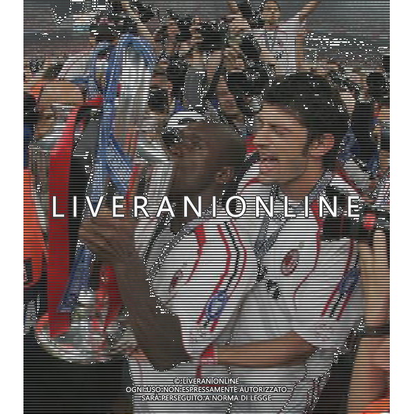 Atene 23 maggio 2007 AC Milan - Liverpool Fc finale champions league nella foto: Seedorf Clarence con la coppa dei campioni foto Andry / Ag. Aldo Liverani