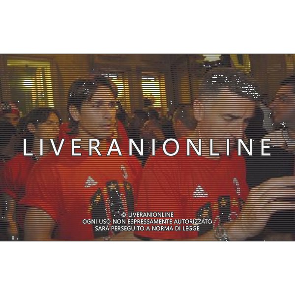 MILANO 24/5/2007 PIAZZA DUOMO FESTA DEL MILAN PER LA VITTORIA IN CHAMPIONS LEAGUE NELLA FOTO MARCO BORRIELLO MAURO TASSOTTI FOTO ROMANO-FRANKY/AG ALDO LIVERANI