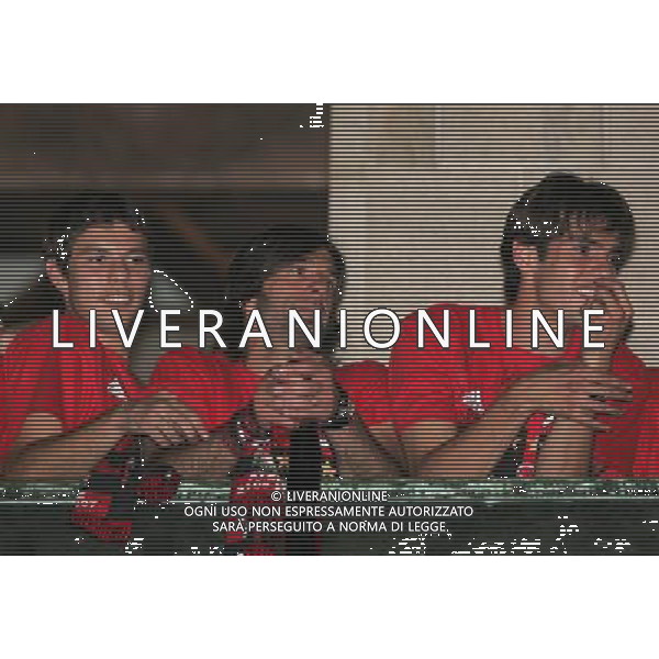 MILANO 24/5/2007 PIAZZA DUOMO FESTA DEL MILAN PER LA VITTORIA IN CHAMPIONS LEAGUE NELLA FOTO IL FRATELLO DI RONALDO, VALERIO FIORI E KAKA\' FOTO ROMANO-FRANKY/AG ALDO LIVERANI