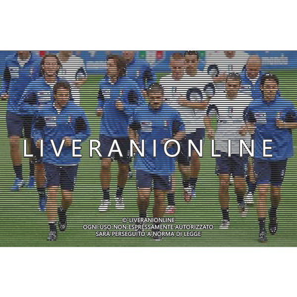 Allenamento Raduno Nazionale Italiana a Coverciano 29.05.2007 Nella Foto: alessandro Del Pierio gennaro Gattuso e Inzaghi filippo davanti al gruppo Ag. Aldo Liverani