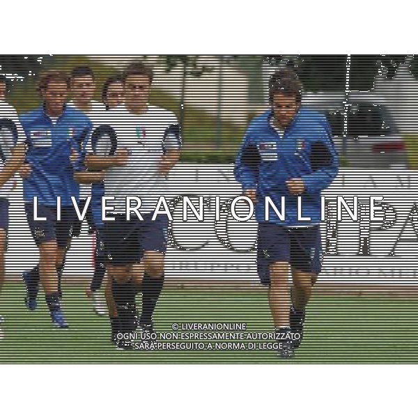 Allenamento Raduno Nazionale Italiana a Coverciano 29.05.2007 Nella Foto: alessandro del Piero e Cannavaro fabio Ag. Aldo Liverani