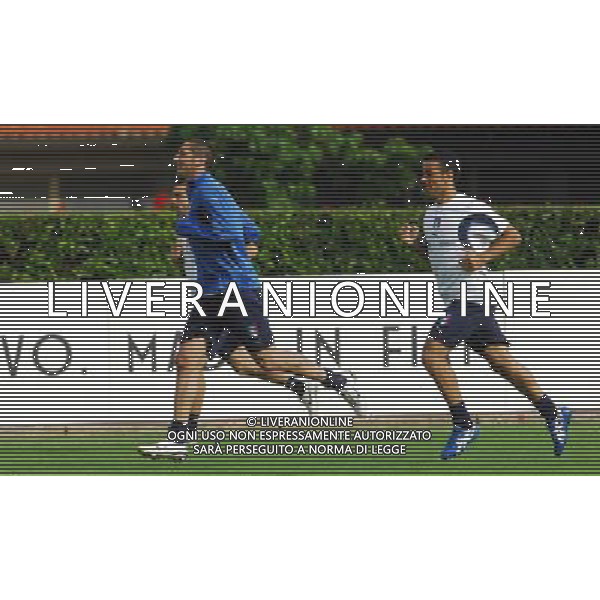Allenamento Raduno Nazionale Italiana a Coverciano 29.05.2007 Nella Foto: marco Materazzi e Quagliarella fabio Ag. Aldo Liverani