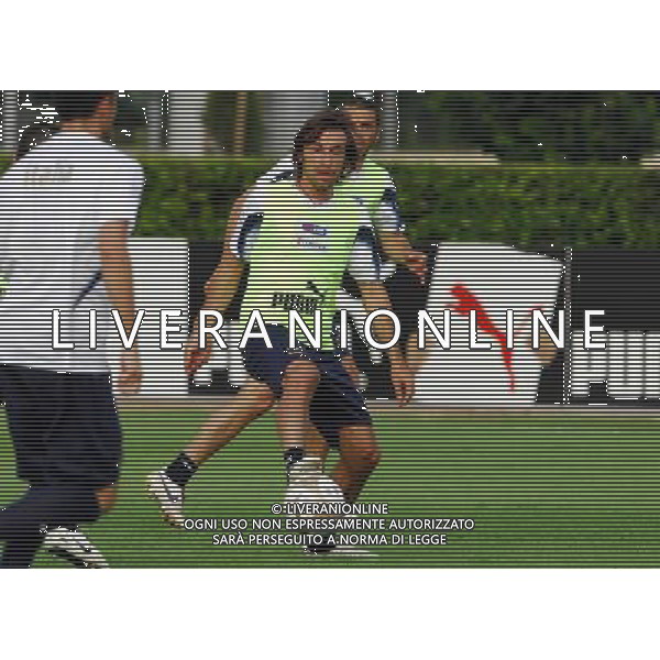 Allenamento Raduno Nazionale Italiana a Coverciano 29.05.2007 Nella Foto: andrea Pirlo Ag. Aldo Liverani