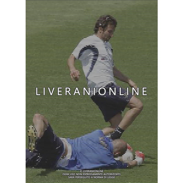 Allenamento della Nazionale Italiana a Coverciano 30/05/2007 nella foto christian Abbiati e Alessandro Del Piero. ph bucco/Ag. Aldo liverani