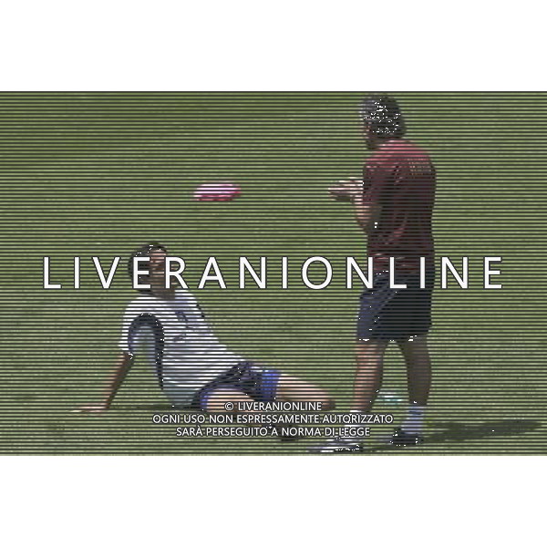 Allenamento della Nazionale Italiana a Coverciano 30/05/2007 nella foto filippo Inzaghi con Donadoni roberto ph bucco/Ag. Aldo liverani