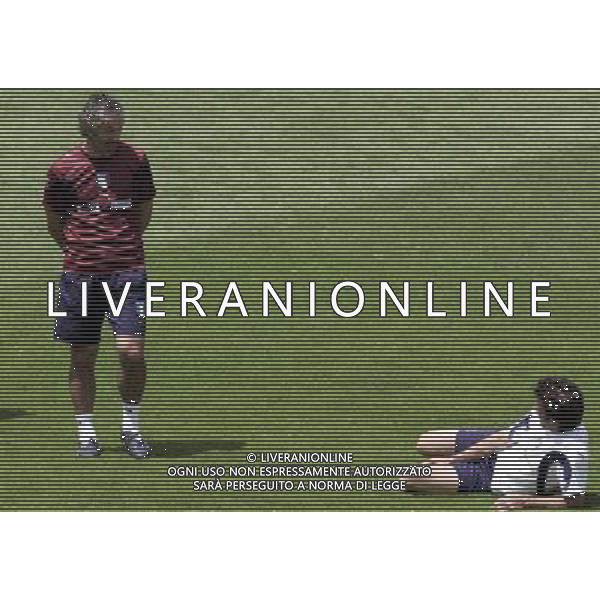 Allenamento della Nazionale Italiana a Coverciano 30/05/2007 nella foto roberto Donadoni con Del Piero alessandro ph bucco/Ag. Aldo liverani