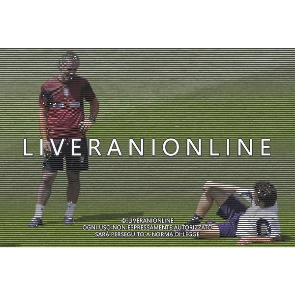 Allenamento della Nazionale Italiana a Coverciano 30/05/2007 nella foto roberto Donadoni con Del Piero alessandro ph bucco/Ag. Aldo liverani