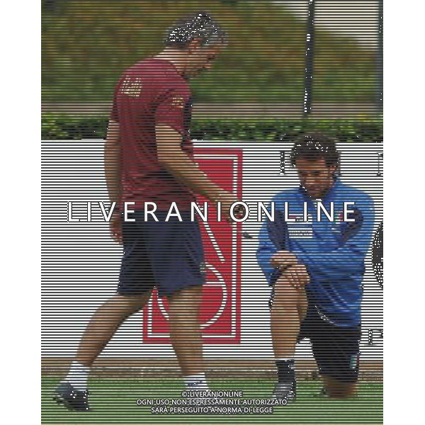 Raduno e Allenamento della Nazionale Italiana a Coverciano-29.05.2007 Nella Foto: roberto Donadoni e alessandro Del Piero Ag. Aldo Liverani