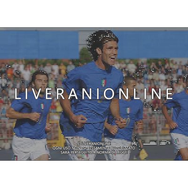Italia - Albania U21 Qualificazioni ai Campionati Europei U21 01/06/2007 nella Foto: esultanza dopo il gol di Acquafresca Ag. Aldo Liverani
