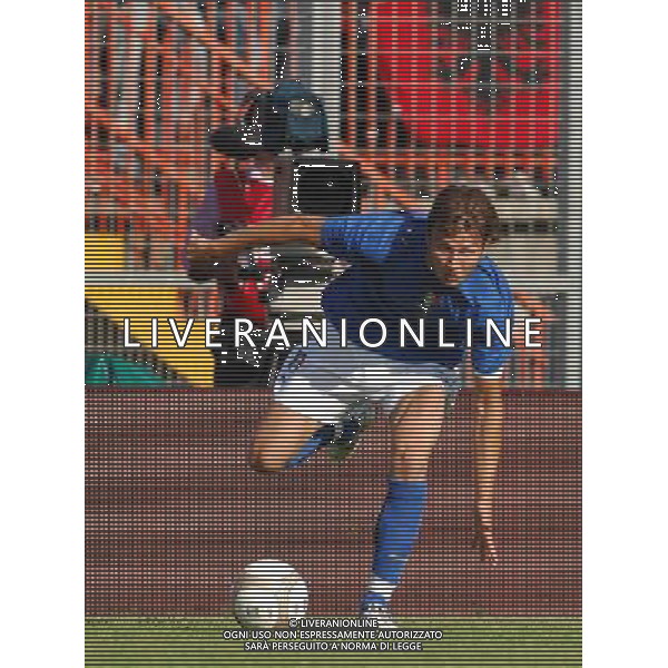 Italia - Albania U21 Qualificazioni ai Campionati Europei U21 01.06.2007 Nella Foto: Simone Motta Ag. Aldo Liverani