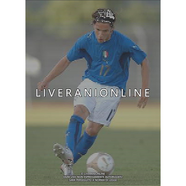 Italia - Albania U21 Qualificazioni ai Campionati Europei U21 01.06.2007 Nella Foto: Andrea Russotto Ag. Aldo Liverani
