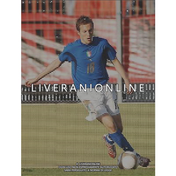 Italia - Albania U21 Qualificazioni ai Campionati Europei U21 01.06.2007 Nella Foto: Arturo Lupoli Ag. Aldo Liverani