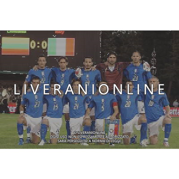 LITUANIA-ITALIA 06/06/2007 QUALIF EURO 2008 NELLA FOTO FORMAZIONE NAZIONALE ITALIANA oddo inzaghi zambrotta buffon materazzi quagliarella di natale pirlo cannavaro perrotta de rossi FOTO BORSARI-AG ALDO LIVERANI