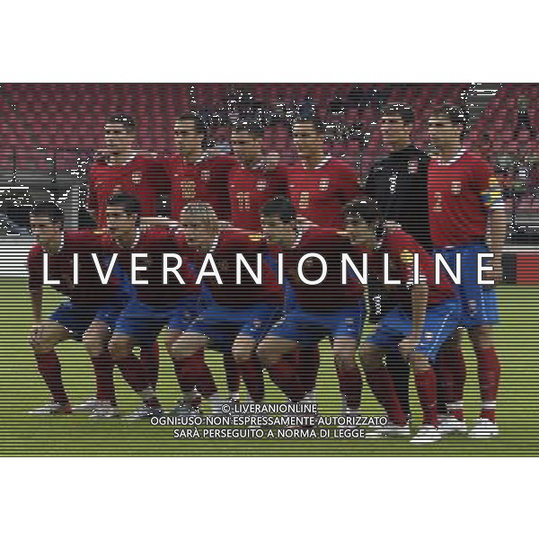 Nijmegen (NED) 11/06/2007 uefa euro under 21 championship netherlands 2007 serbia - italy 1-0 nella foto kolarov mrdja tosic jankovic kahriman ivanovic rukavina smiljanic krasic milovanovic babovic formazione serbia ph Ag aldo liverani s.a.s.
