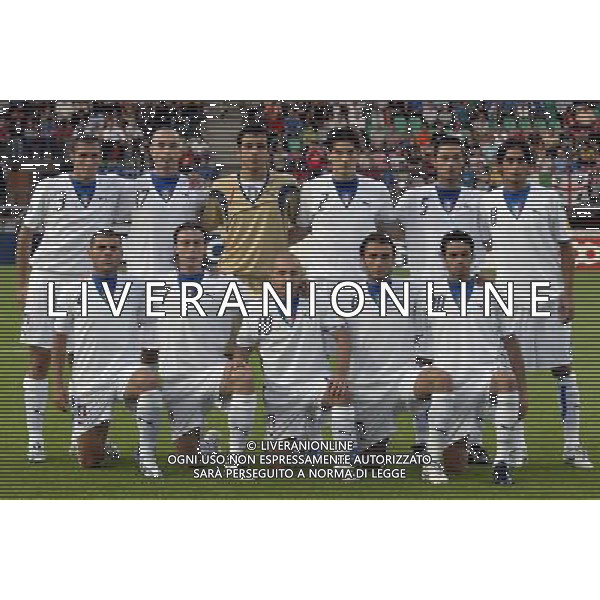 Nijmegen (NED) 11/06/2007 uefa euro under 21 championship netherlands 2007 serbia - italy 1-0 nella foto chiellini raggi curci andreolli mantovani aquilani nocerino montolivo rosina pazzini palladino formazione italia ph Ag aldo liverani s.a.s.