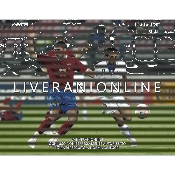 Nijmegen (NED) 11/06/2007 uefa euro under 21 championship netherlands 2007 serbia - italy 1-0 nella foto pazzini gianpiero italy e tosic dusko serbia ph Ag aldo liverani s.a.s.